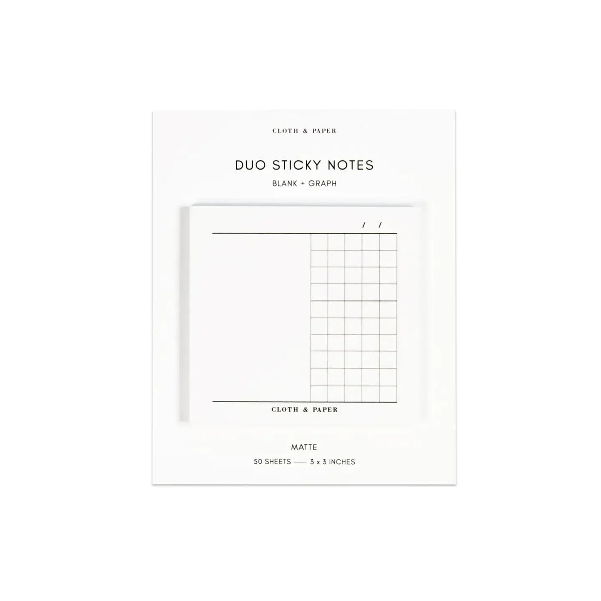 Cloth & Paper Sticky Notes Duo Blank + Graph