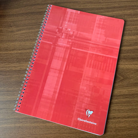 Clairefontaine French-Ruled A4 Spiral Bound Notebook (Red)