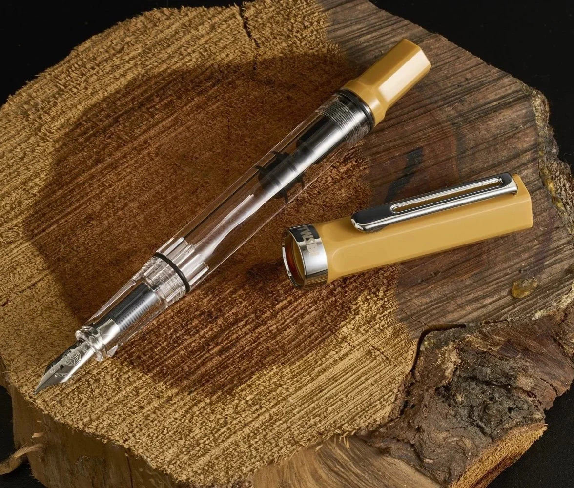 TWSBI ECO Bahama Yellow Fountain Pen Uncapped