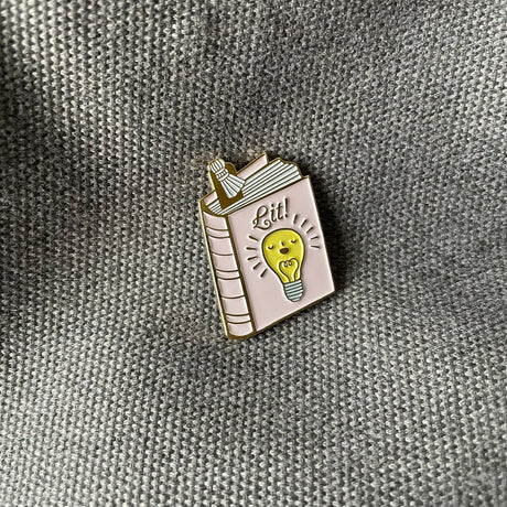 Lit! Book Cover Enamel Lapel Pins