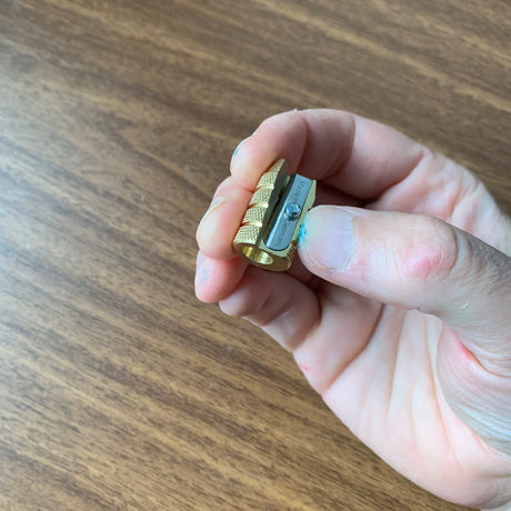 M+R Brass Pencil Sharpener / Bullet Sharpener