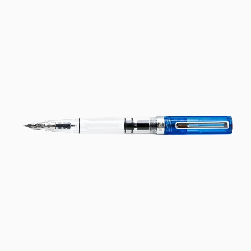 TWSBI Transparent Blue ECO Fountain Pen Posted