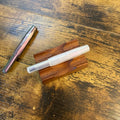 Kaweco Lunar Sport Rollerball in Lunar Light Purple Capped on Pen Stand