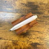 Kaweco Lunar Sport Clutch Pencil in lunar light purple acrylic on pen stand