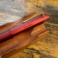 Kaweco AL Piston Sport in Bordeaux Close up of Log with Cap