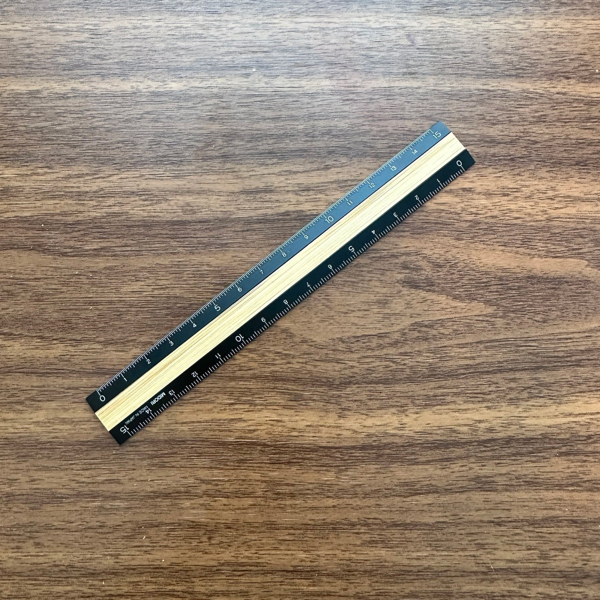 Midori Aluminum + Wood Rulers Black and Wood