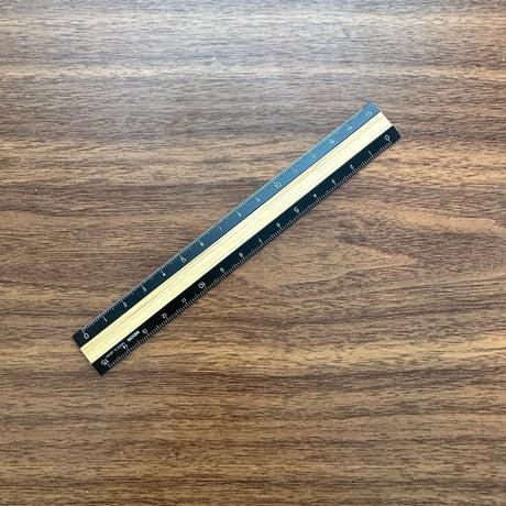 Midori Aluminum + Wood Rulers Black and Wood