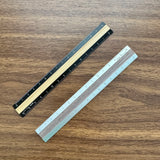 Midori Aluminum + Wood Rulers Silver and Black
