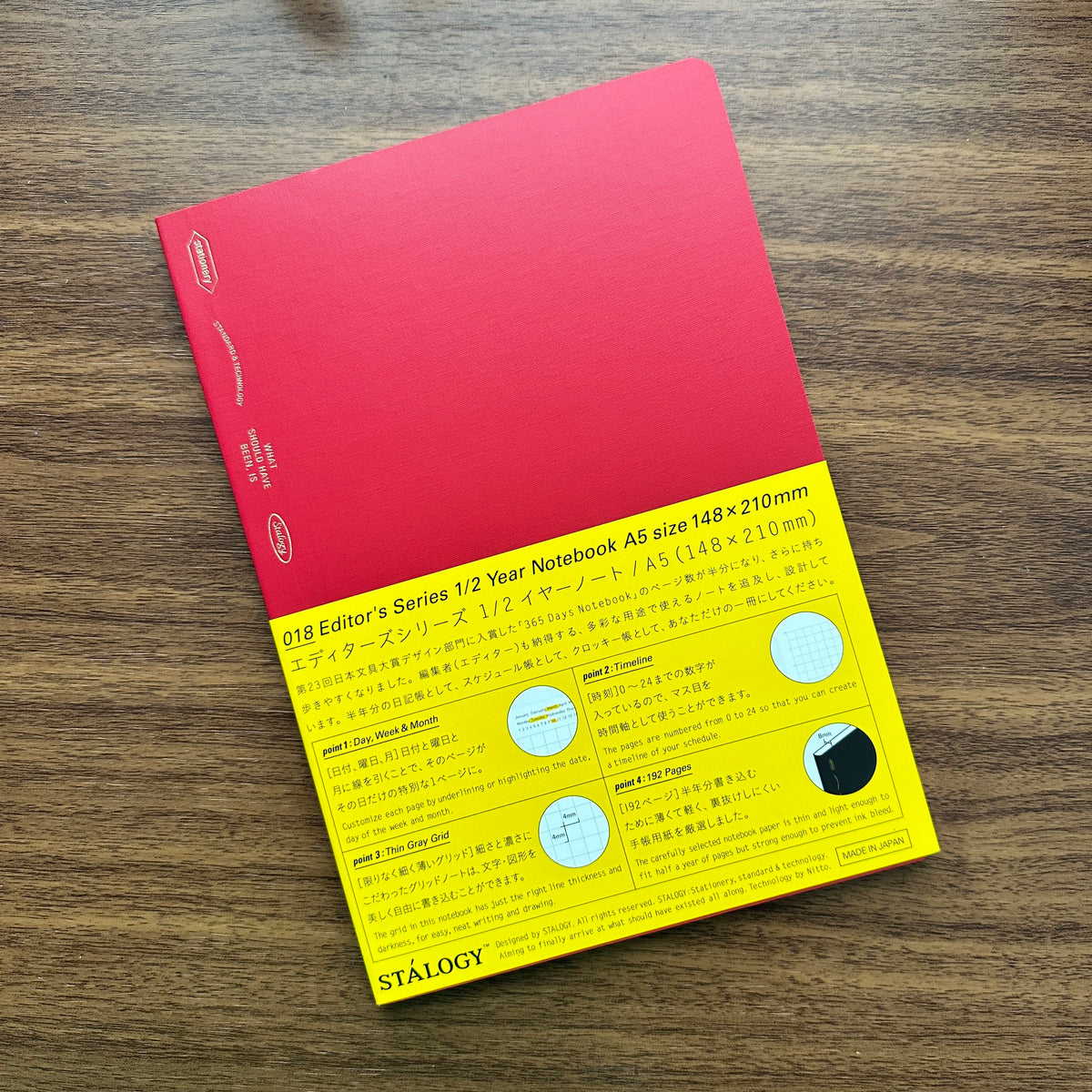 Stalogy 018 Editor's Series / 1/2 Year A5 Notebook