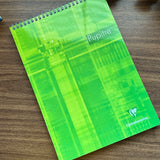 Clairefontaine Top-Bound Reporter's Notebook Green Cover A4
