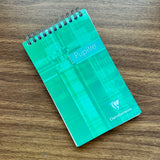 Clairefontaine Top-Bound Reporter's Notebook Green Cover Reporter Size