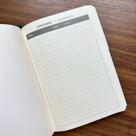 Clairefontaine "My Essentials" A5 Journal Table of Contents