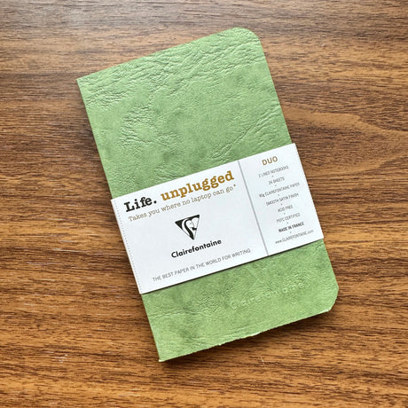 Clairefontaine Life.Unplugged A7 Pocket Notebooks Green