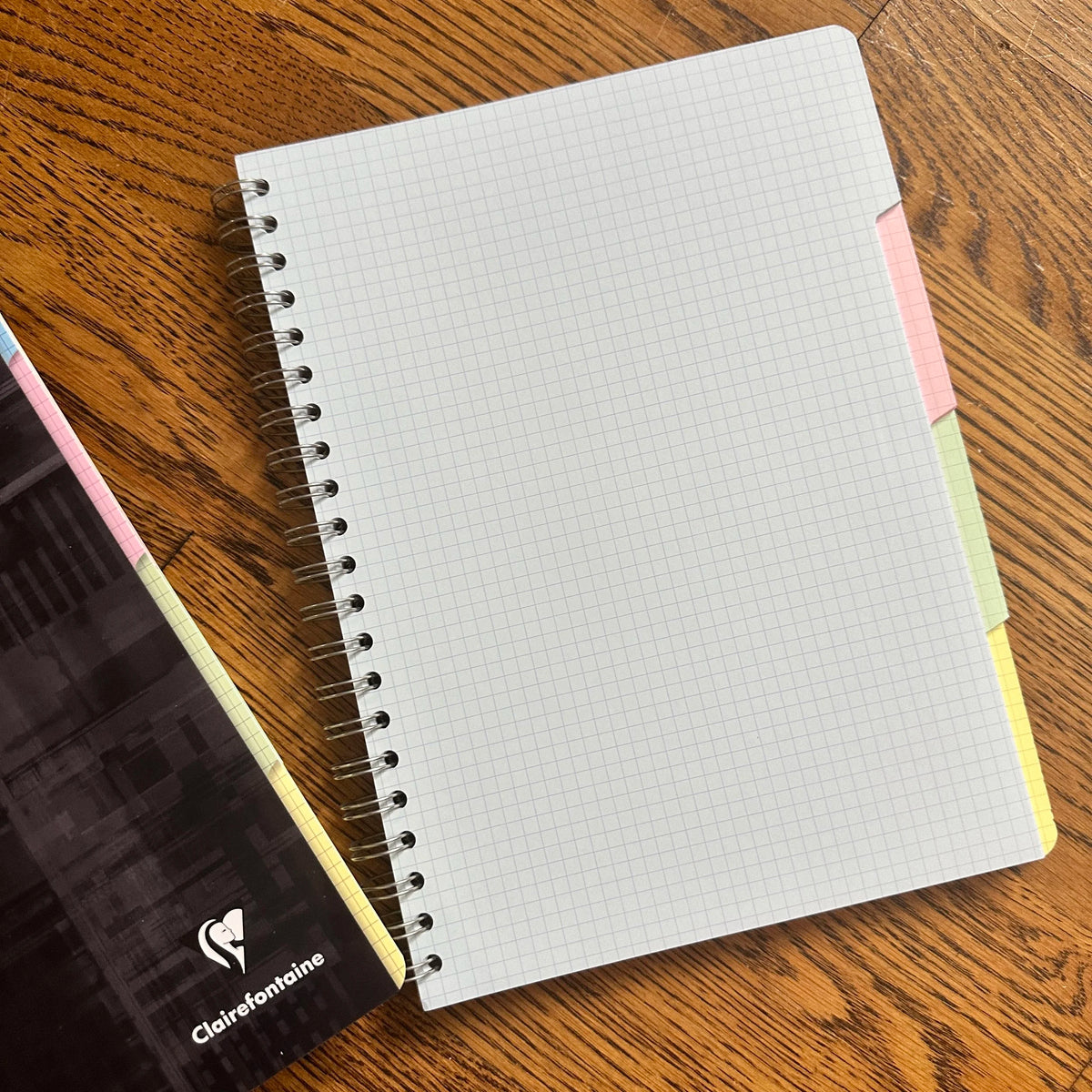 Clairefontaine Four-Subject Spiral Notebook 225-pages Open