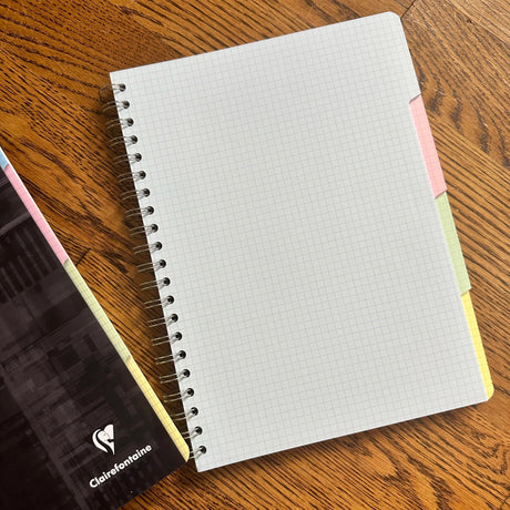 Clairefontaine Four-Subject Spiral Notebook 225-pages Open