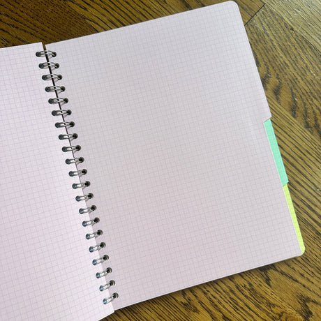 Clairefontaine Four-Subject Spiral Notebook 225-pages Pink Paper