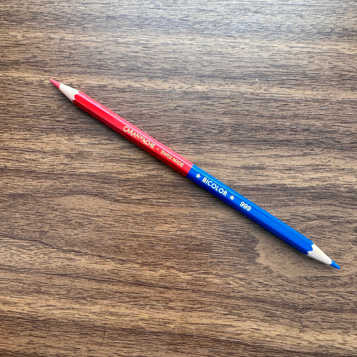 Caran d'Ache BiColor Pencil Red and Blue