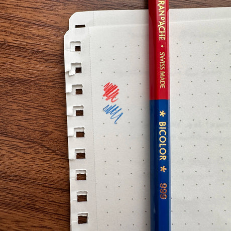Caran d'Ache Bicolor Pencil Writing Sample