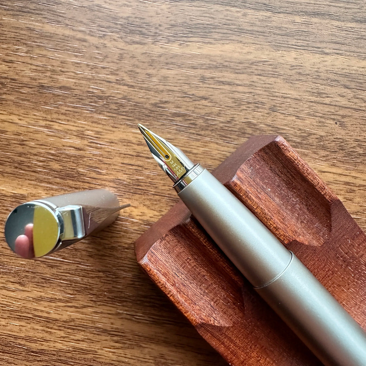 Lamy Studio Fountain Pen Palladium 14k nib close-up