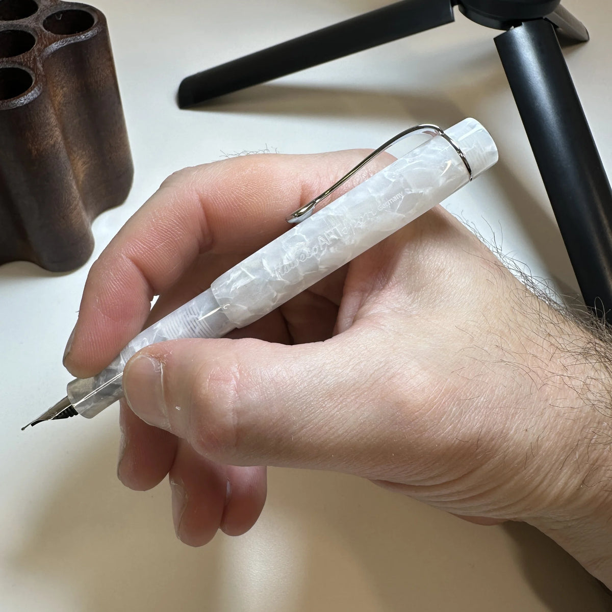 Kaweco Art Sport Fountain Pens Mineral White In-Hand