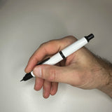 Pilot Vanishing Point Capless Fountain Pen White with Black Trim in-hand