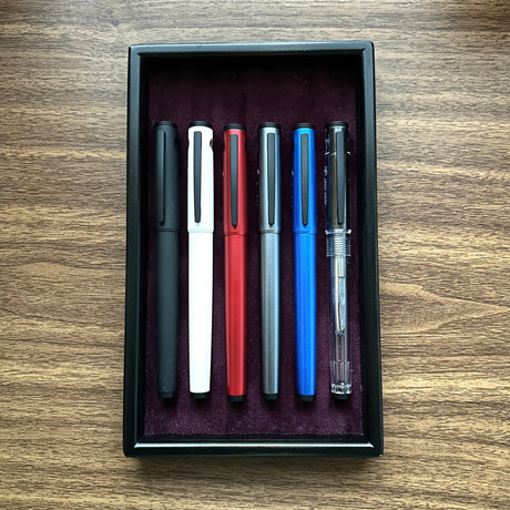 Pilot Explorer Fountain Pens Displayed in Tray