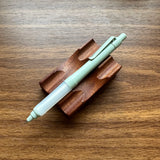 Uni Kuru Toga Alpha Gel Switch Mechanical Pencil in pale green with clear gel grip.