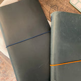 TRAVELER'S Notebook Standard Size Starter Kit Blue and Brown Aged