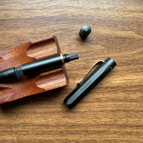 Kaweco AL-Sport Piston Filler (Black) Uncapped