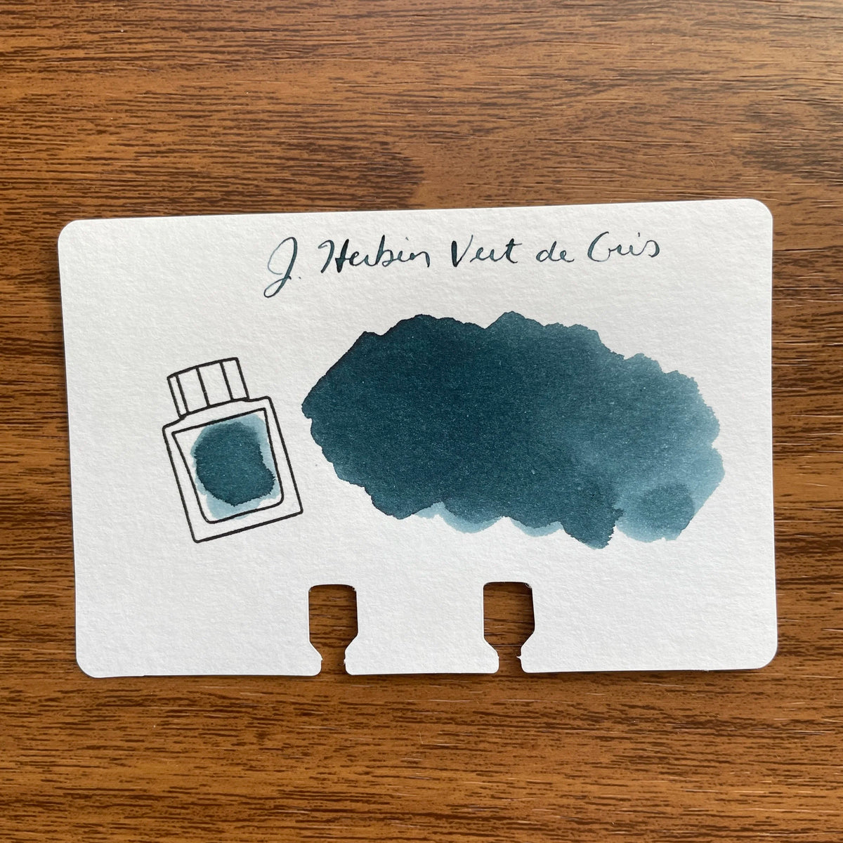 Herbin Fountain Pen Ink Standard Color Vert de Gris Swatch