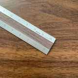 Midori Aluminum + Wood Rulers Close-Up Silver