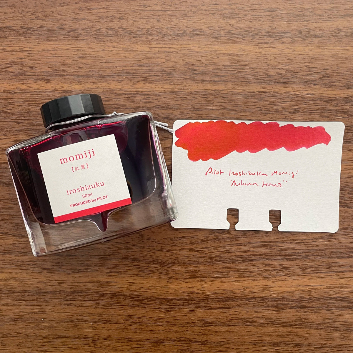 Pilot Iroshizuku Fountain Pen Ink Cartridges Momiji Swatch