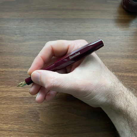 Kaweco Classic Sport Fountain Pen Burgundy Posted In-Hand