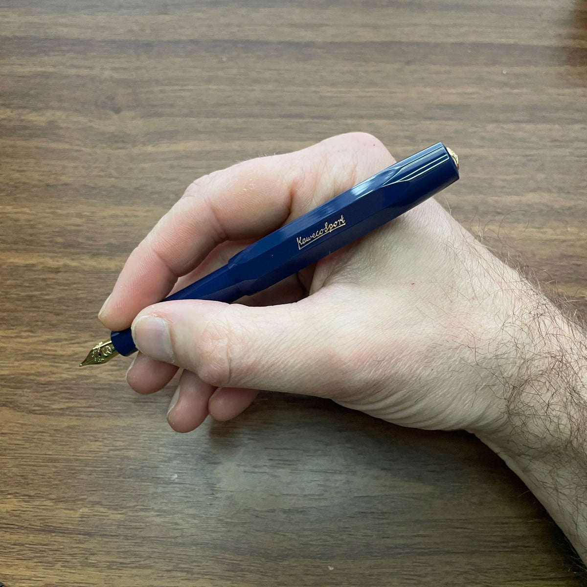 Kaweco Classic Sport Fountain Pen Blue Posted In-Hand