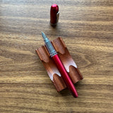 Platinum Prefounte Fountain Pens Red Uncapped