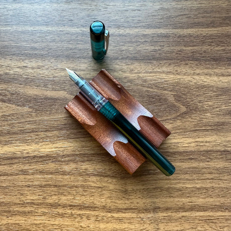 Platinum Prefounte Fountain Pens Dark Emerald Uncapped