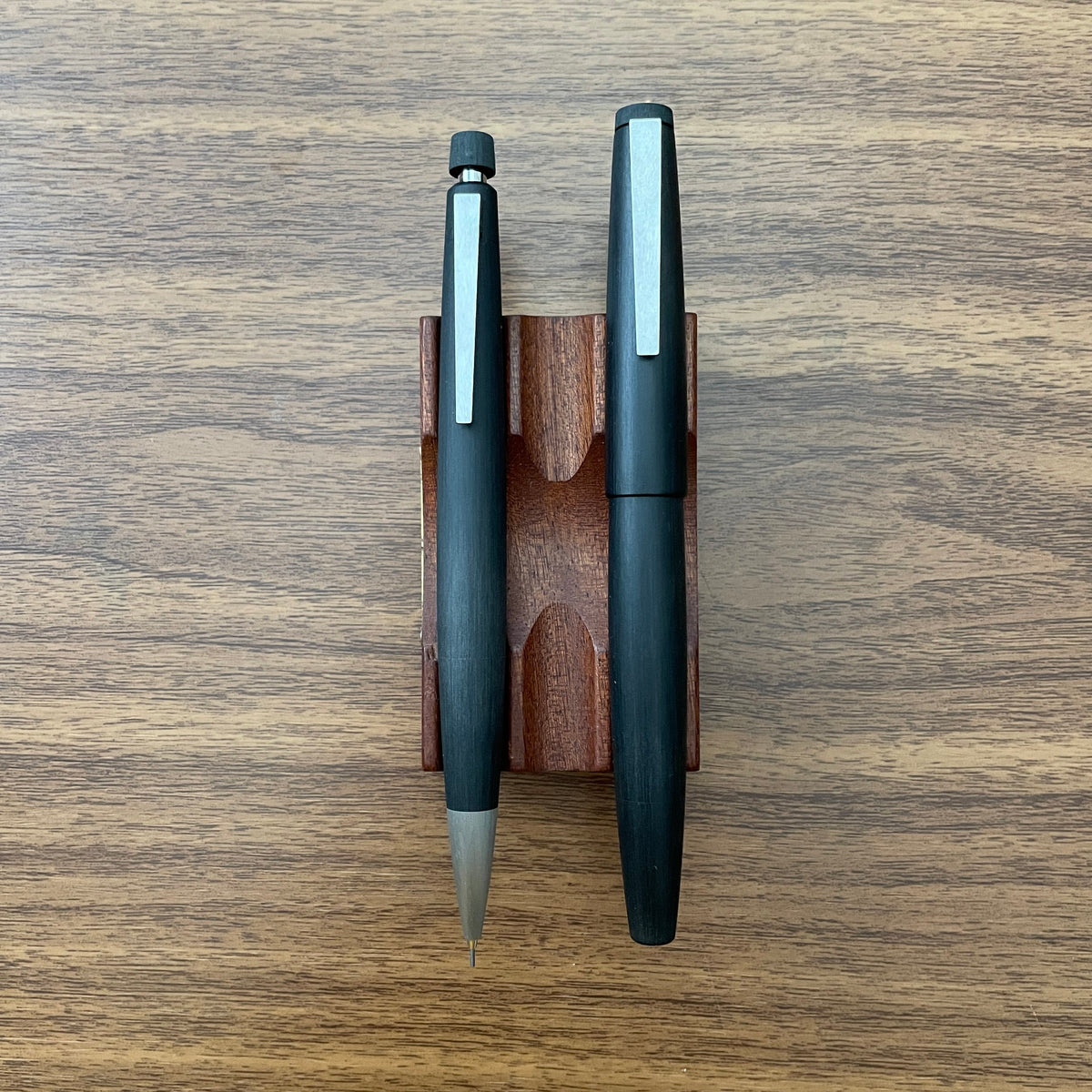 Lamy 2000 Makrolon Mechanical Pencil with Fountain Pen Side by Side