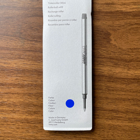 Lamy M63 Capped Rollerball Refill Packaging