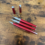 Lamy Studio Royal Red Special Edition Ballpoint Shown with Rollerball and Fountain Pen