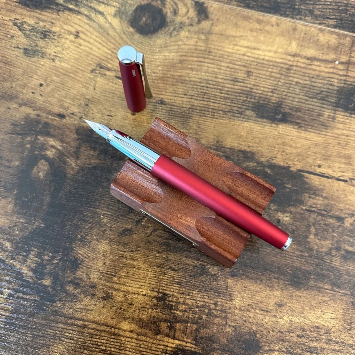 Lamy Studio Royal Red Special Edition Fountain Pen Uncapped