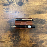 Pilot E95S Fountain Pens Black Uncapped Horizontal on Pen Stand