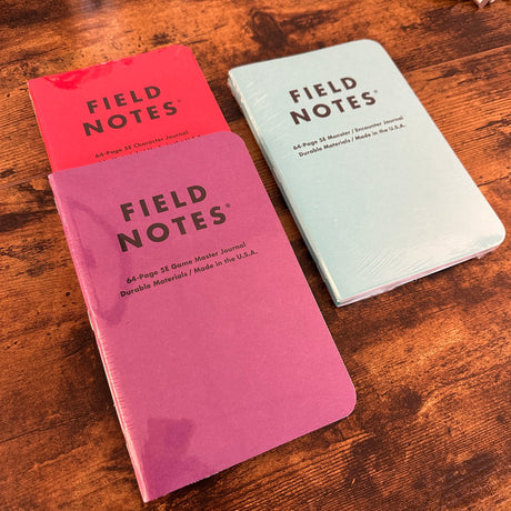Field Notes Gaming Journals Three Covers