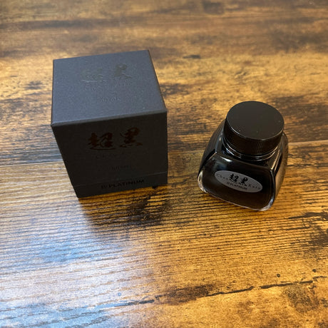 Platinum Chou Kouro Dark Black Bottled Ink Unpacked