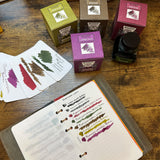 Platinum Classic Iron Gall Inks Bottles and Ink Swatches