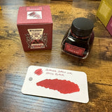 Platinum Classic Iron Gall Inks Cassis Black Swatch with Bottle Label