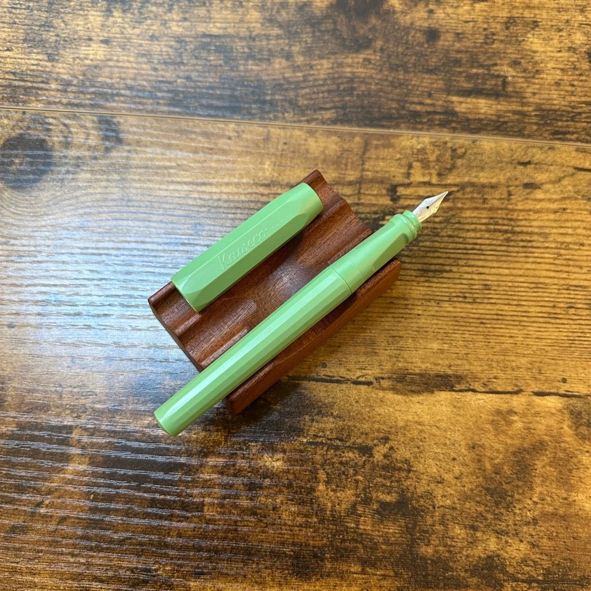 Kaweco Perkeo Fountain Pen Jungle Green Uncapped