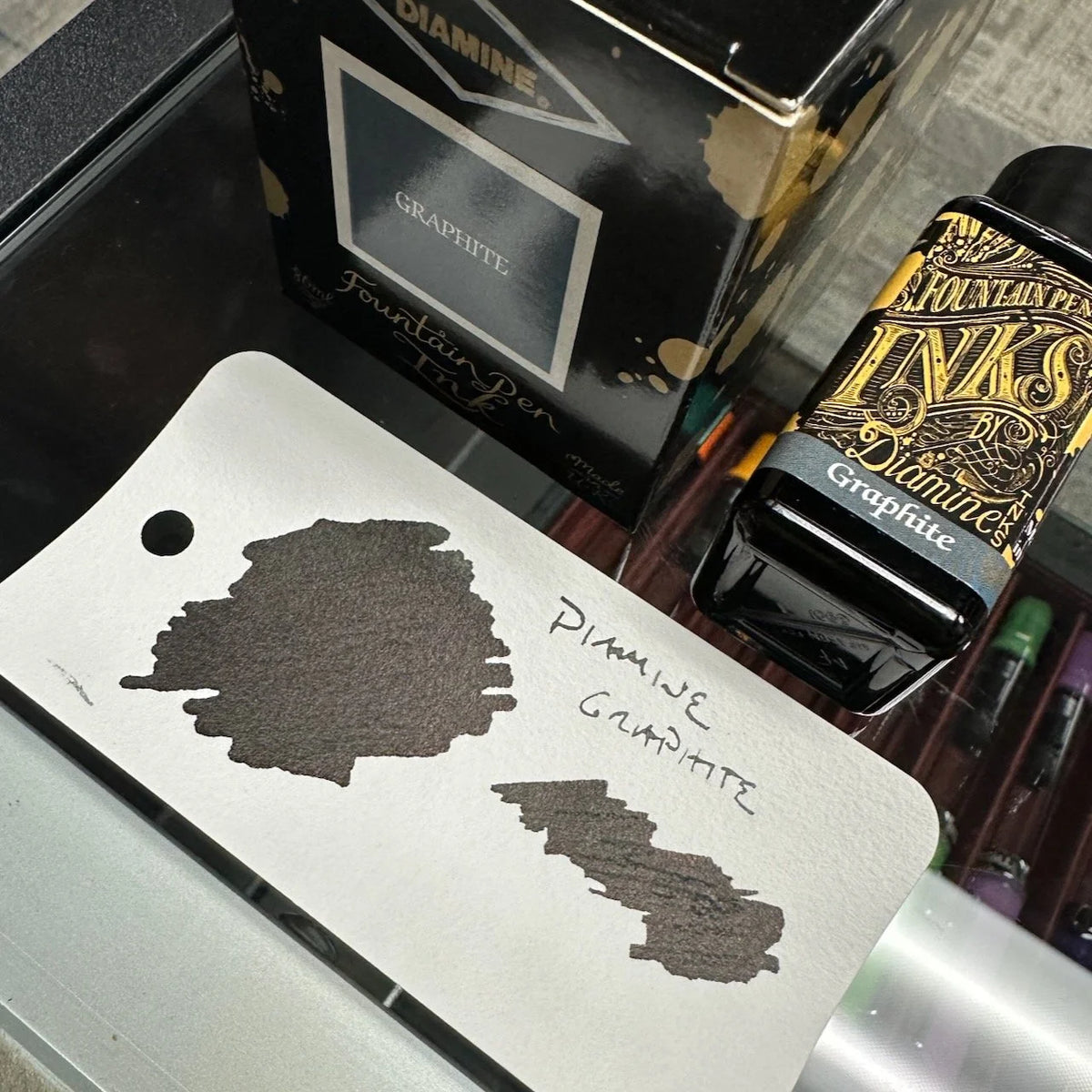 Diamine Graphite Swatch Close-Up