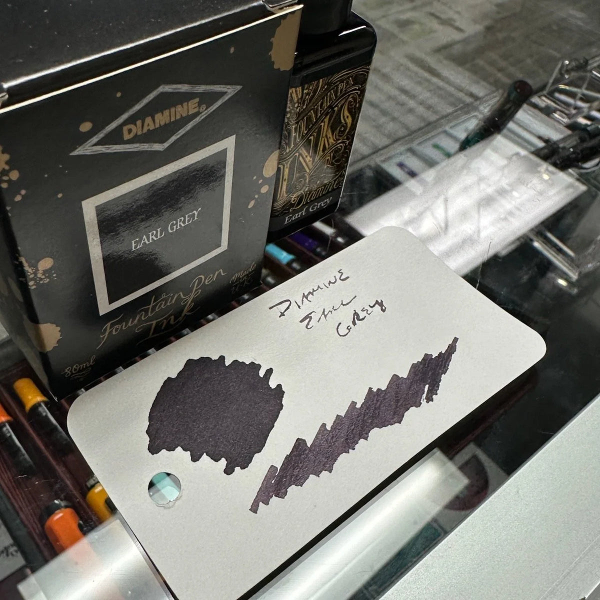 Diamine Earl Grey Swatch Close-Up