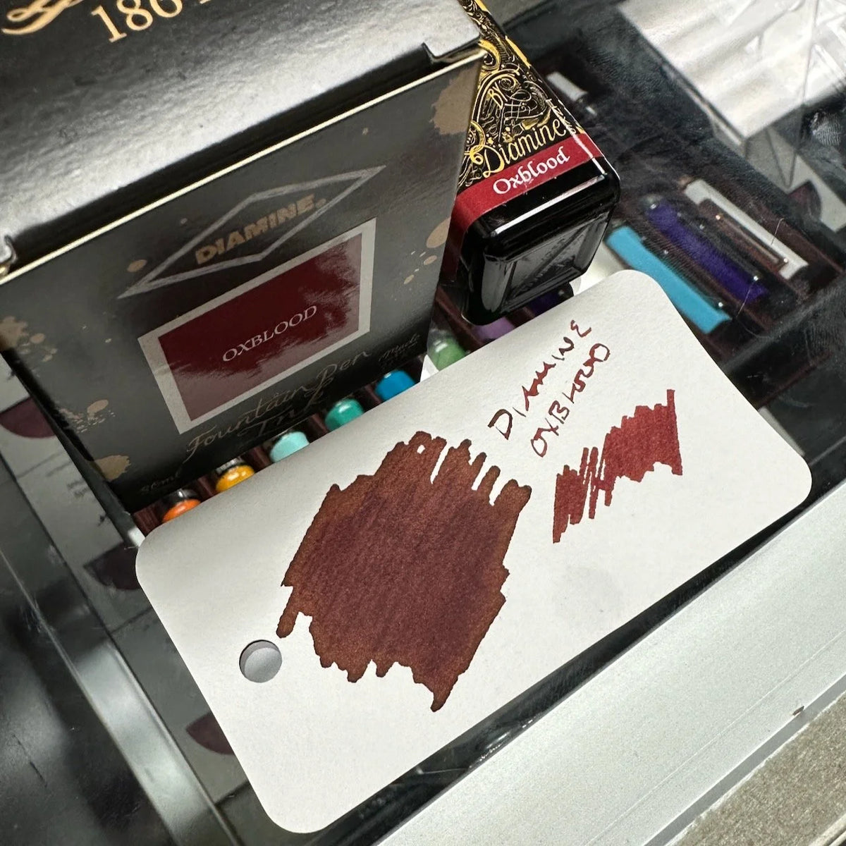 Diamine Oxblood Swatch Close-Up