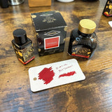 Diamine Red Dragon Swatch with Bottles